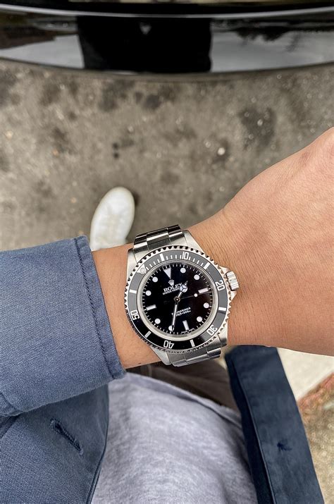 rolex submariner ceramic on small wrist|Rolex Submariner 41mm lug to.